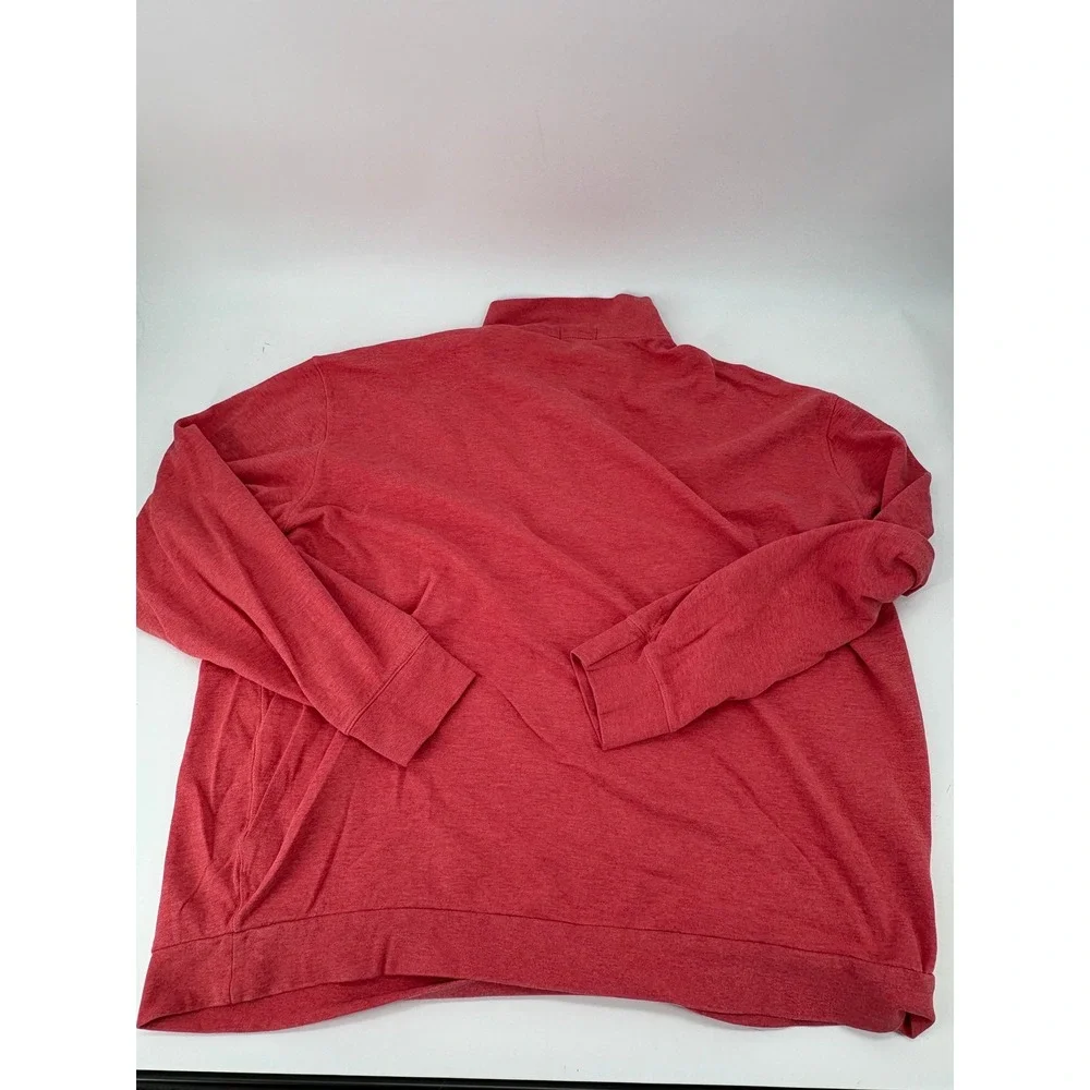 Polo Ralph Lauren Pullover Mens 3XLT 1/4‎ Zip Sweater Red Heather Cotton Blend